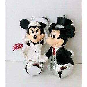Disney Mickey & Minnie Just Married Wedding Bells Ornaments Jingle Bells Xmas